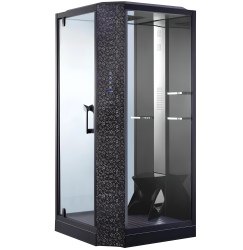 Душевая кабина Orans SR-89101LS Black 100x100 с гидромассажем и хамамом